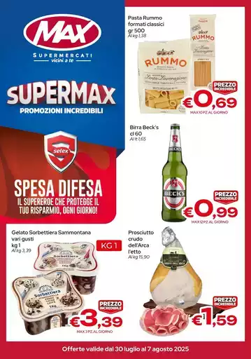 Supermax promozioni incredibili