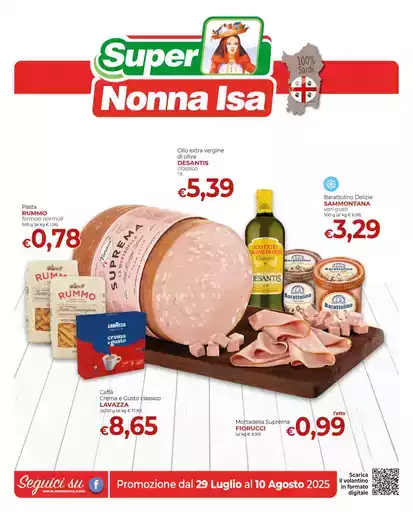 Promozione dal 29 Luglio al 10 Agosto 2025