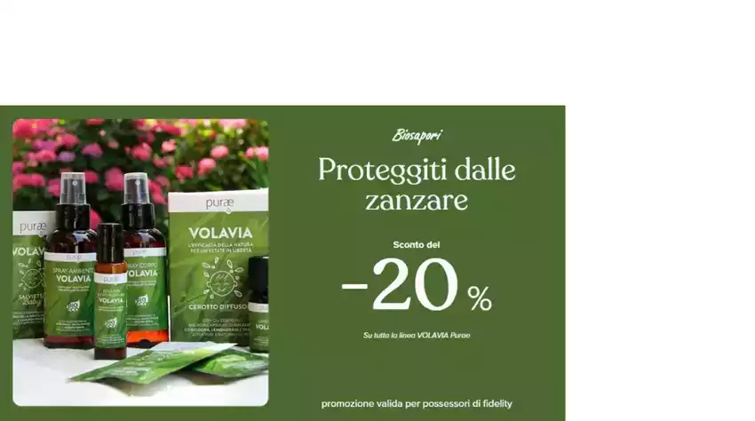 PROMOZIONE ANTIZANZARE VOLAVIA DI PURAE PROMOZIONE ANTIZANZARE VOLAVIA DI PURAE