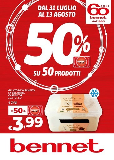 50% su 50 prodotti 50% su 50 prodotti