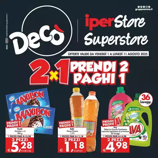 2x1 Prendi 2 paghi 1 2x1 Prendi 2 paghi 1