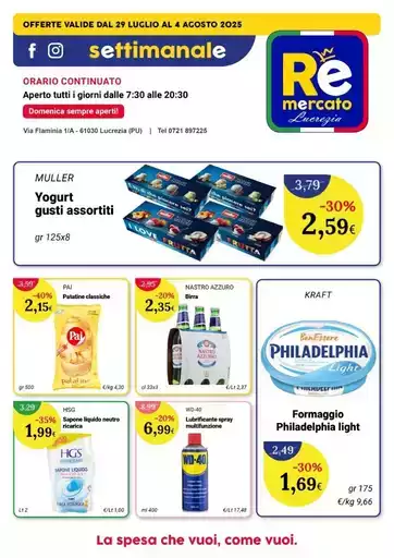 Offerte valide dal 29 luglio al 4 agosto