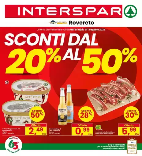 Sconti dal 20% al 50%