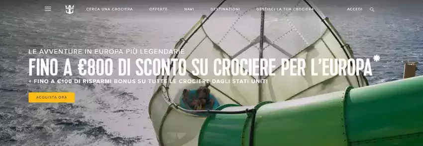 Fino a 800€ di sconto su crociere Fino a 800€ di sconto su crociere