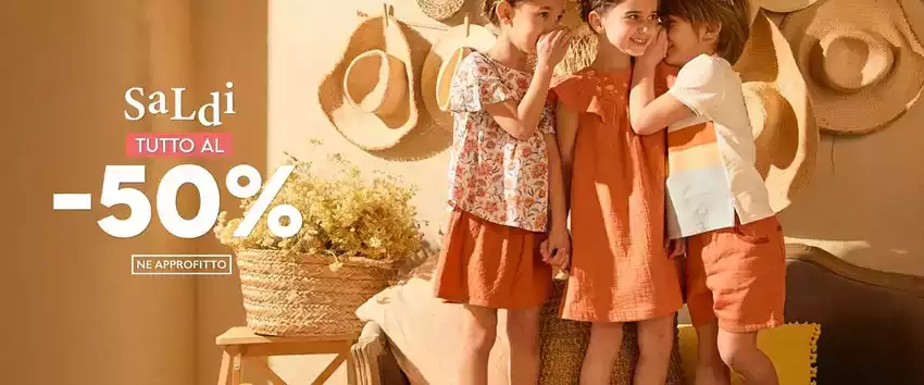 Saldi tutto al -50% Saldi tutto al -50%