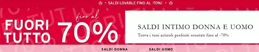 Fino al 70% Fino al 70%