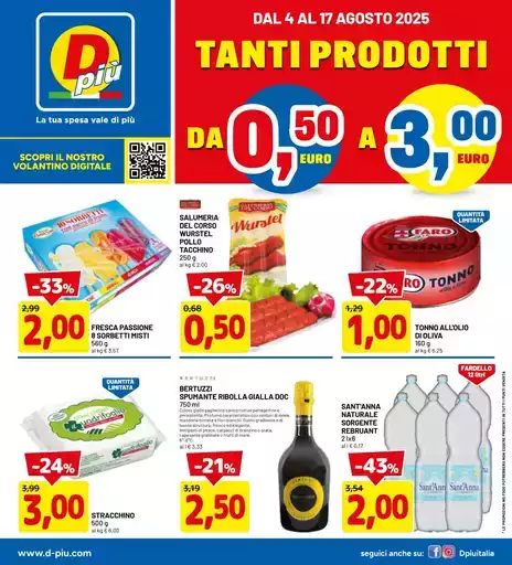 Tanti prodotti da 0.50 euro a 3.00 euro Tanti prodotti da 0.50 euro a 3.00 euro