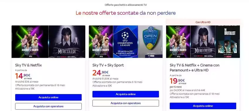 Le nostre offerte scontate da non perdere