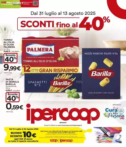 Sconti fino al 40%