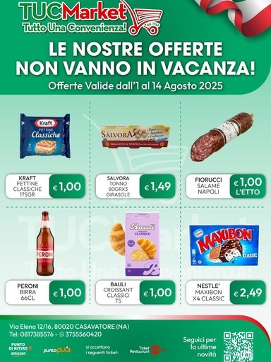 Le nostre offerte non vanno in vacanza! Le nostre offerte non vanno in vacanza!
