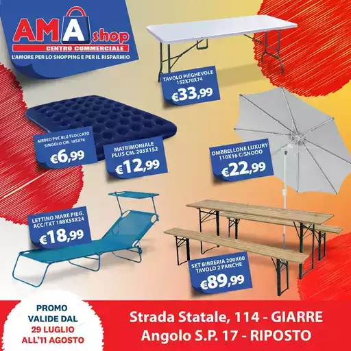 Promo valide dal 29 luglio all'11 agosto