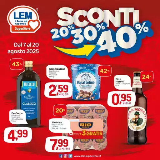 Sconti 20% 30% 40%