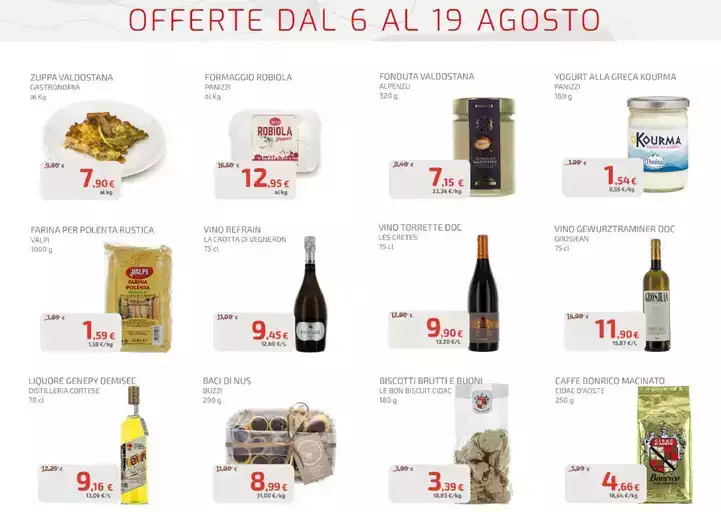 Offerte dal 6 al 19 agosto