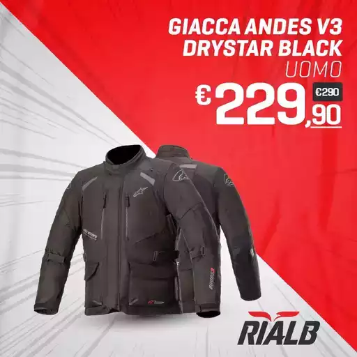 Giacca andes V3 Drystar Black Giacca andes V3 Drystar Black