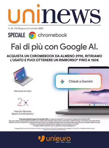 Speciale Chromebook da Unieuro!