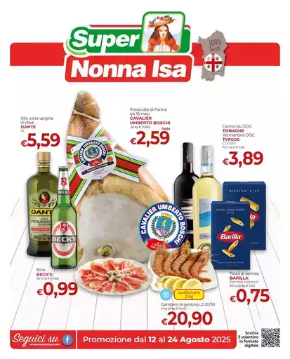 Promozione dal 12 al 24 Agosto 2025