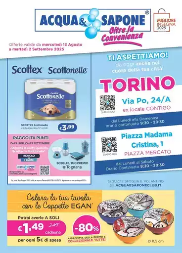 Offerte valide da mercoledi 13 Agosto a martedì 2 Settembre 2025