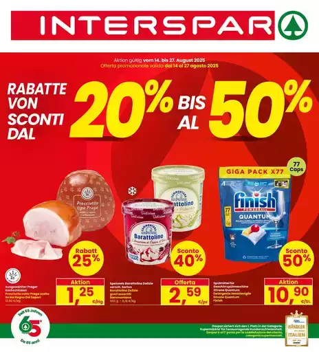 Sconti dal 20% al 50%