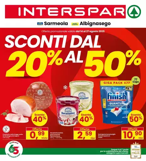 Sconti dal 20% al 50%