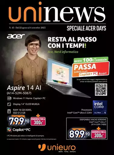 Speciale ACER da Unieuro!