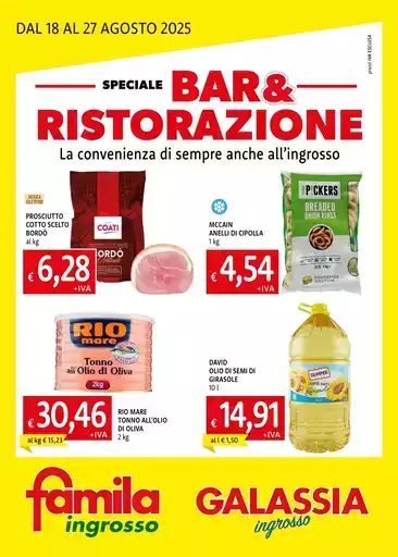 SPECIALE BAR & RISTORAZIONE SPECIALE BAR & RISTORAZIONE