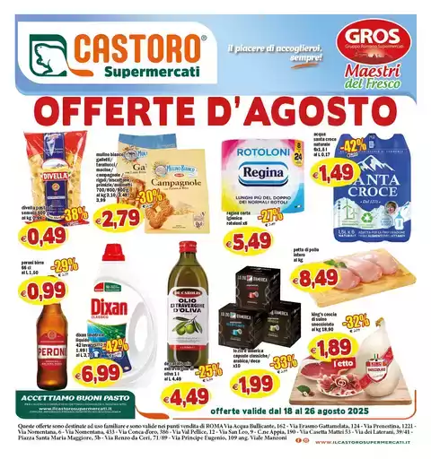 OFFERTE D'AGOSTO OFFERTE D'AGOSTO