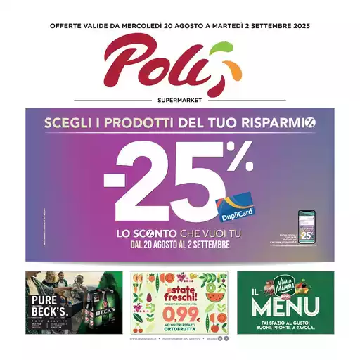 SCEGLI I PRODOTTI DEL TUO RISPARMIO -25% SCEGLI I PRODOTTI DEL TUO RISPARMIO -25%