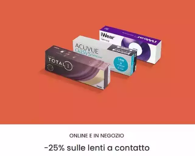 -25% sulle lenti a contatto -25% sulle lenti a contatto