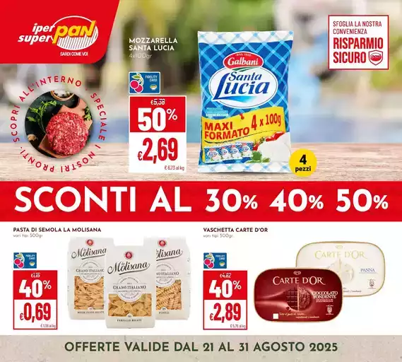 Sconti al 30%40%50%