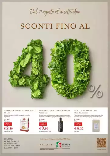 SCONTI FINO AL 40% SCONTI FINO AL 40%