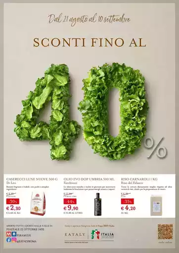 SCONTI FINO AL 40%