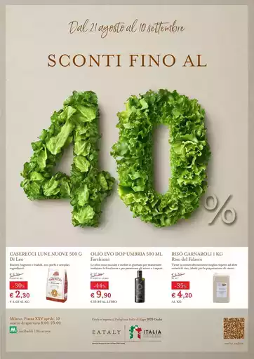 SCONTI FINO AL 40% SCONTI FINO AL 40%