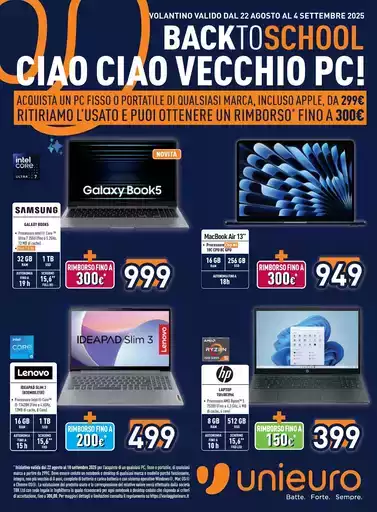 Back to School da Unieuro! Back to School da Unieuro!