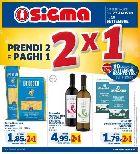 Prendi 2 paghi 1 Prendi 2 paghi 1