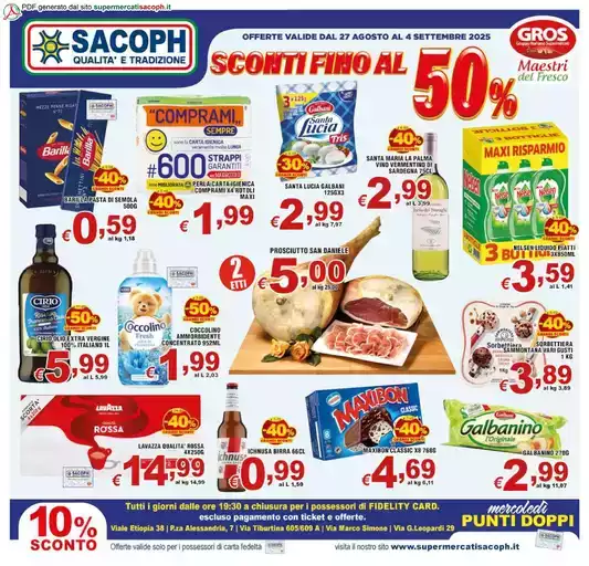 SCONTI FINO AL 50%