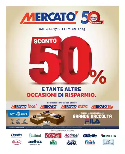 Sconto 50% Sconto 50%