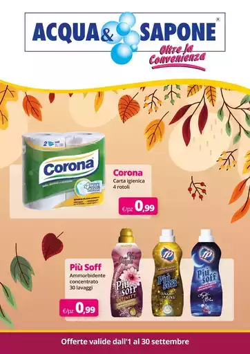 Offerte valide dall’1 al 30 settembre Offerte valide dall’1 al 30 settembre