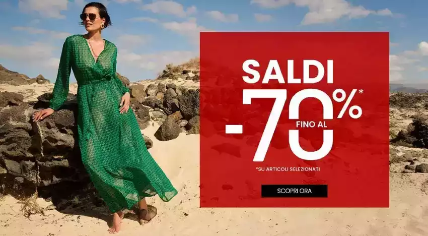 Saldi fino al -70% Saldi fino al -70%
