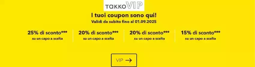 I tuoi coupon sono qui! I tuoi coupon sono qui!