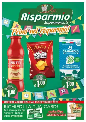 Primi nel risparmio! Primi nel risparmio!
