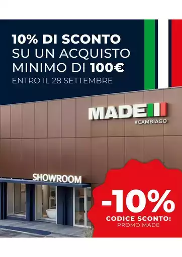 10% di sconto su un acquisto minimo di 100 euro! 10% di sconto su un acquisto minimo di 100 euro!