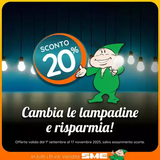 Sconto 20% Sconto 20%