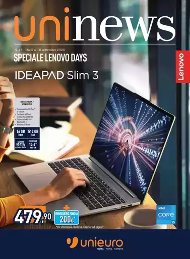 Speciale LENOVO da Unieuro! Speciale LENOVO da Unieuro!