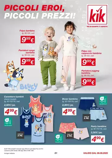 Piccoli eroi, piccoli prezzi! Piccoli eroi, piccoli prezzi!