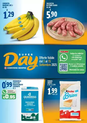 OFFERTE VALIDE DAL 5 AL 15 SETTEMBRE 2025