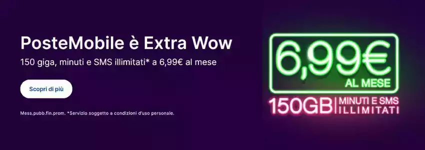 Poste Mobile e Extra Wow Poste Mobile e Extra Wow