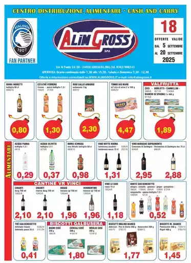 Offerte valide dal 5 settembre al 20 settembre Offerte valide dal 5 settembre al 20 settembre