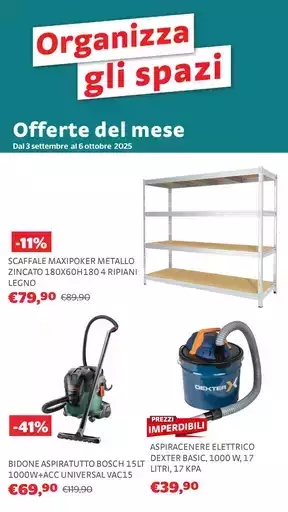 Organizza gli spazi Organizza gli spazi