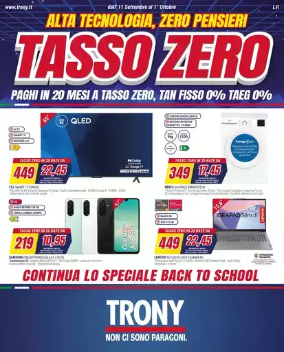 Alta tecnologia, zero pensieri: TASSO ZERO