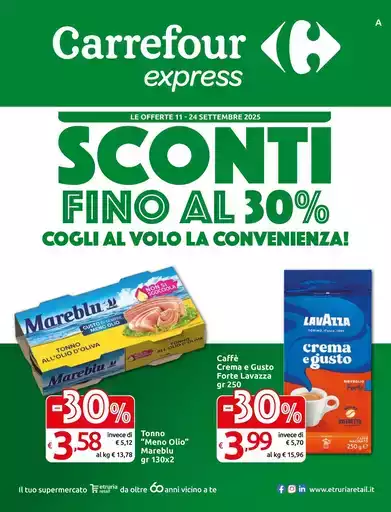 Sconti fino al 30%